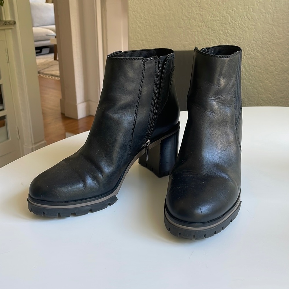 Vince Camuto Black Leather Booties